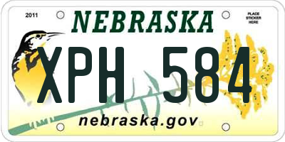 NE license plate XPH584