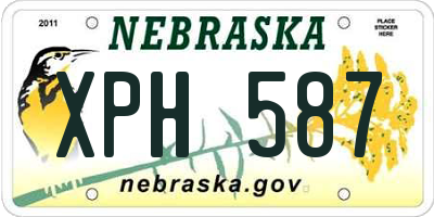 NE license plate XPH587