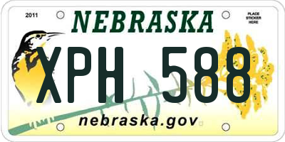 NE license plate XPH588