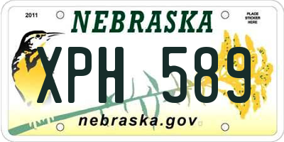 NE license plate XPH589