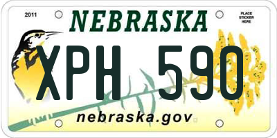 NE license plate XPH590