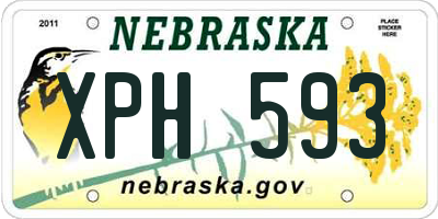 NE license plate XPH593