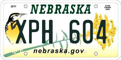 NE license plate XPH604