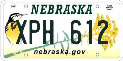 NE license plate XPH612
