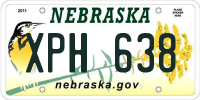 NE license plate XPH638