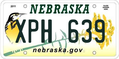 NE license plate XPH639