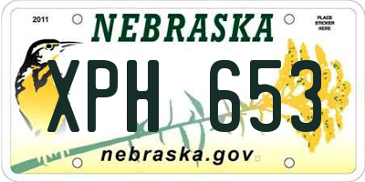 NE license plate XPH653