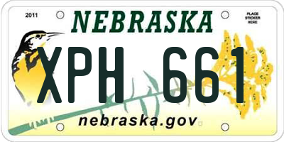 NE license plate XPH661
