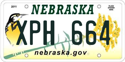 NE license plate XPH664