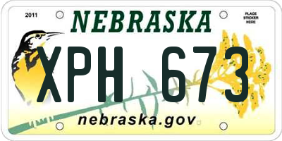 NE license plate XPH673