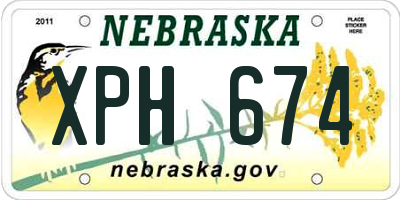 NE license plate XPH674