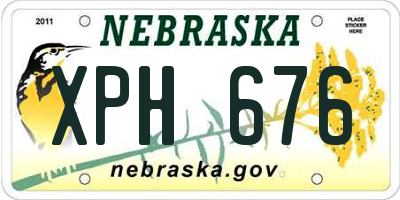 NE license plate XPH676