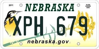 NE license plate XPH679