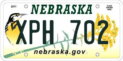 NE license plate XPH702