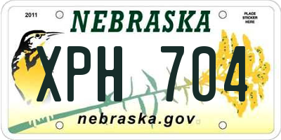 NE license plate XPH704