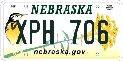 NE license plate XPH706