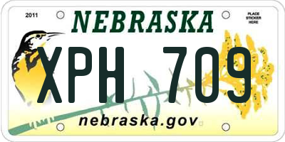 NE license plate XPH709