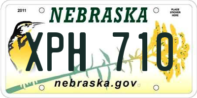 NE license plate XPH710