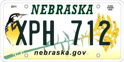 NE license plate XPH712