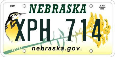 NE license plate XPH714