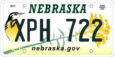 NE license plate XPH722