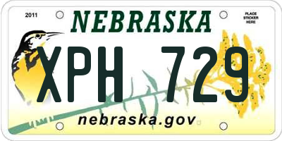 NE license plate XPH729