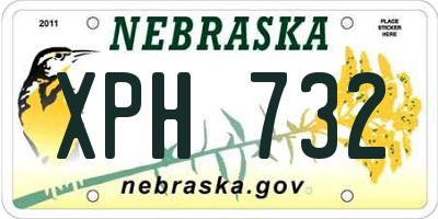 NE license plate XPH732