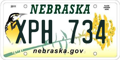 NE license plate XPH734
