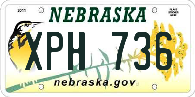 NE license plate XPH736
