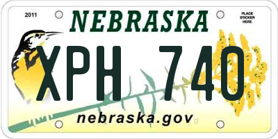 NE license plate XPH740
