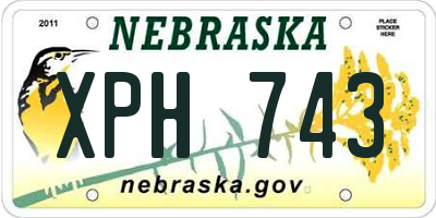 NE license plate XPH743