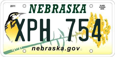 NE license plate XPH754
