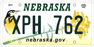 NE license plate XPH762