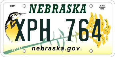 NE license plate XPH764