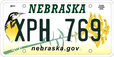 NE license plate XPH769