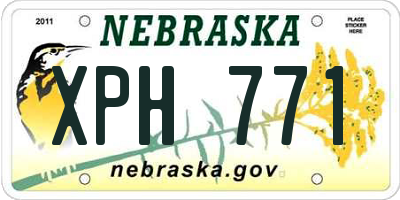 NE license plate XPH771