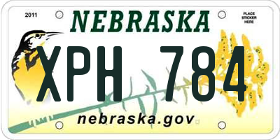 NE license plate XPH784