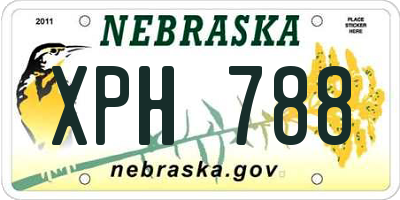 NE license plate XPH788