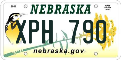 NE license plate XPH790