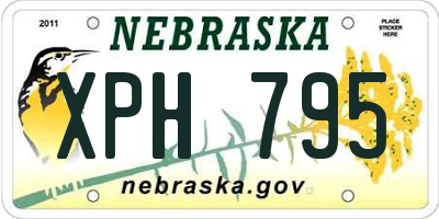 NE license plate XPH795