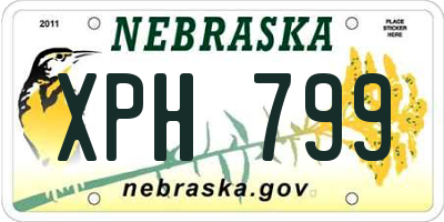 NE license plate XPH799