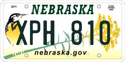 NE license plate XPH810
