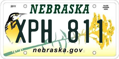 NE license plate XPH811