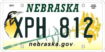 NE license plate XPH812