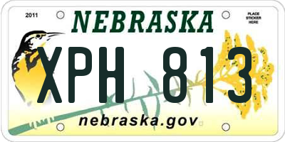 NE license plate XPH813