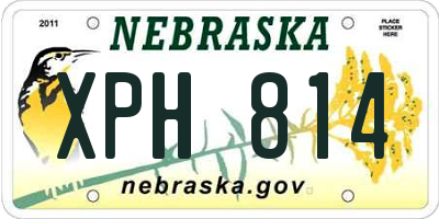 NE license plate XPH814