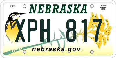 NE license plate XPH817