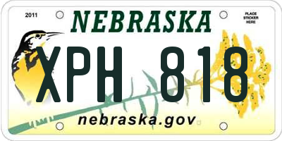 NE license plate XPH818