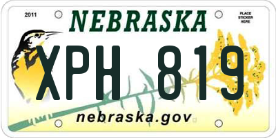 NE license plate XPH819