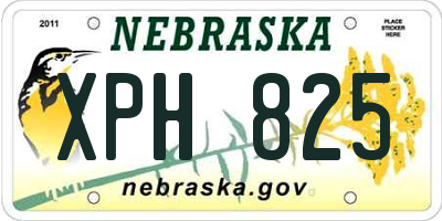NE license plate XPH825